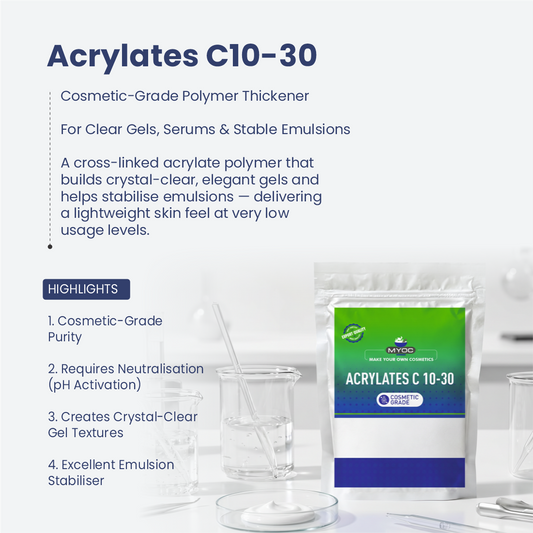 Acrylates C10-30 Polymer Thickener for Gels Serums and Emulsions