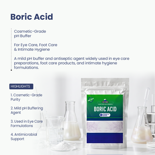Boric Acid active ingredient for skincare formulations