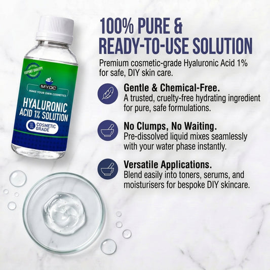 Hyaluronic Acid 1% Solution active ingredient for skincare formulations