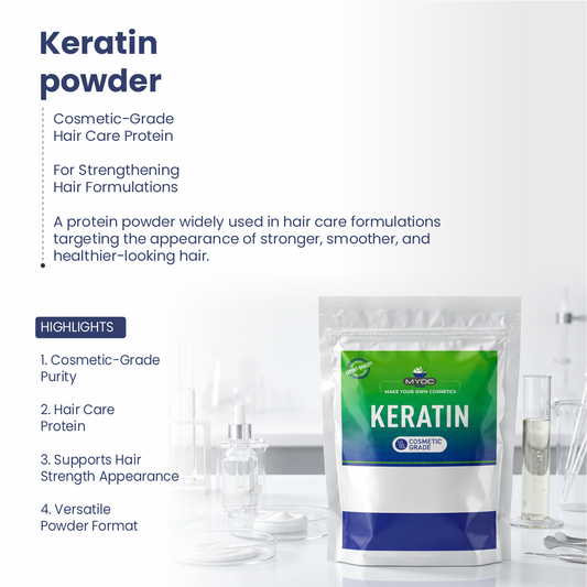 Keratin powder powder for cosmetic and personal care formulations