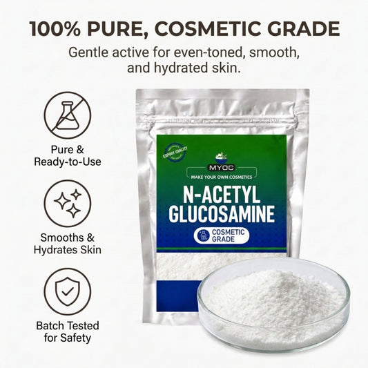 N-acetyl glucosamine pouch, cosmetic grade infographic