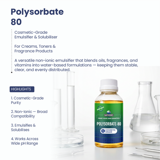 Polysorbate 80 preservative ingredient for cosmetic formulations