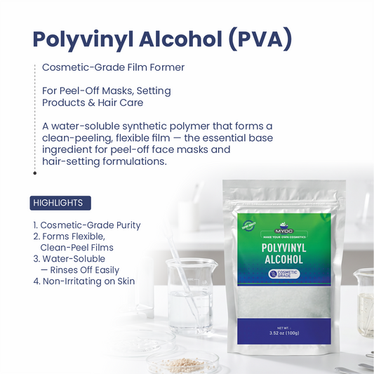 Polyvinyl alcohol ingredient for cosmetic and personal care formulations