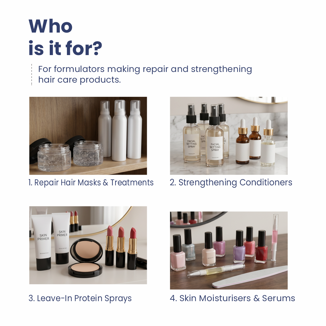 Hydrolyzed Wheat Protein for Hair Masks Conditioners and Leave-In Products