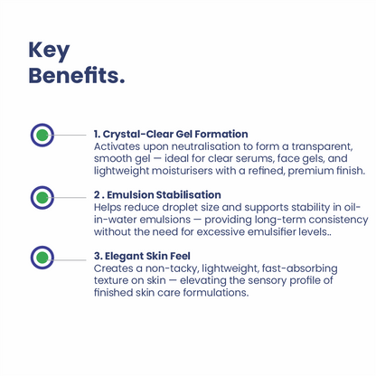 Acrylates C10-30 Benefits for Gel Formation and Emulsion Stabilisation