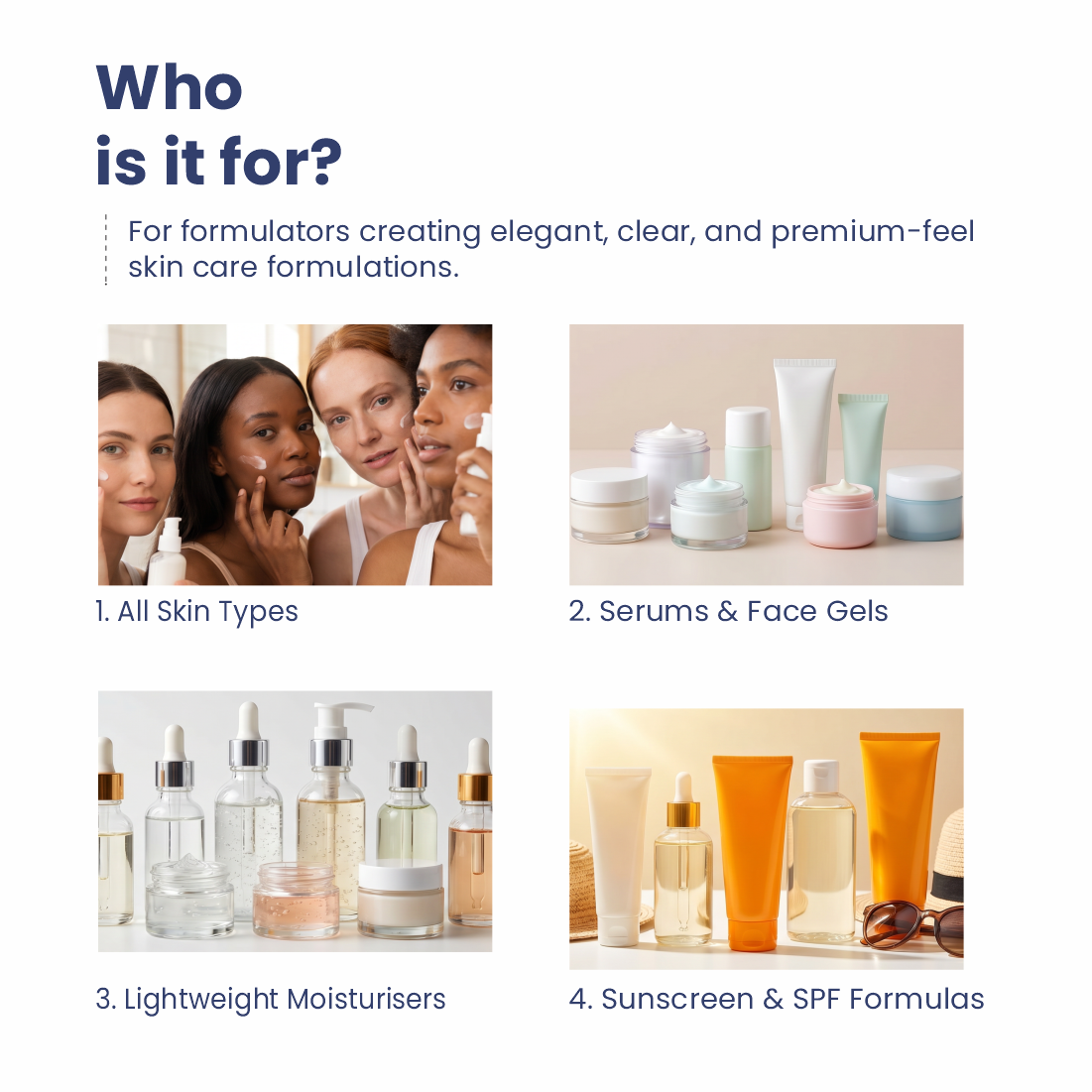 Acrylates C10-30 for Serums Face Gels Moisturisers and Sunscreen formulations