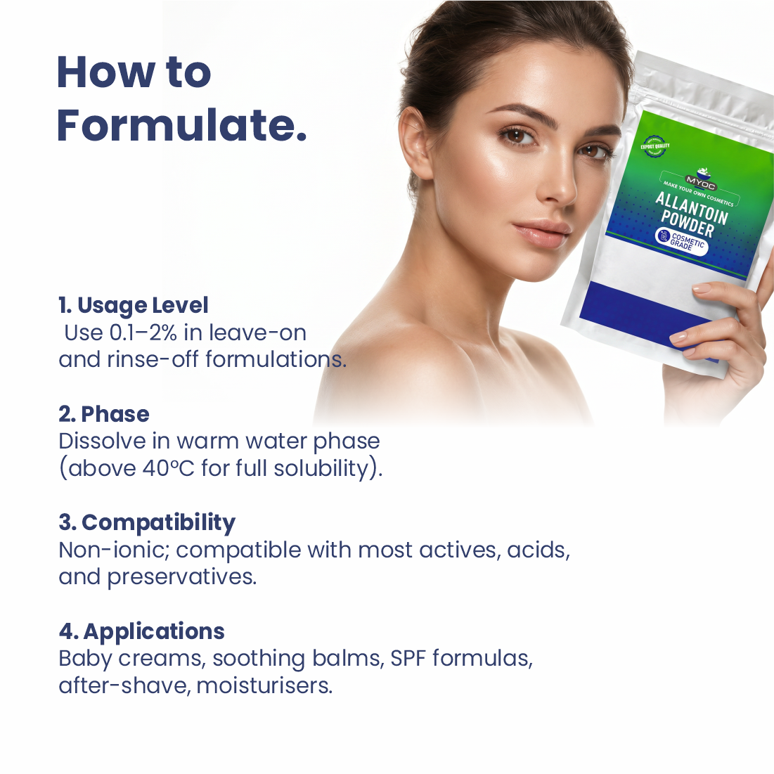 How to Use Allantoin Powder in Cosmetic and Skincare formulations