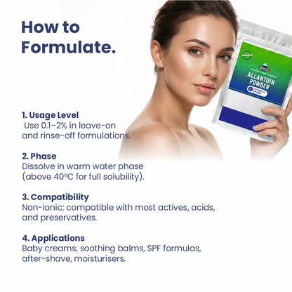 How to Use Allantoin Powder in Cosmetic and Skincare formulations