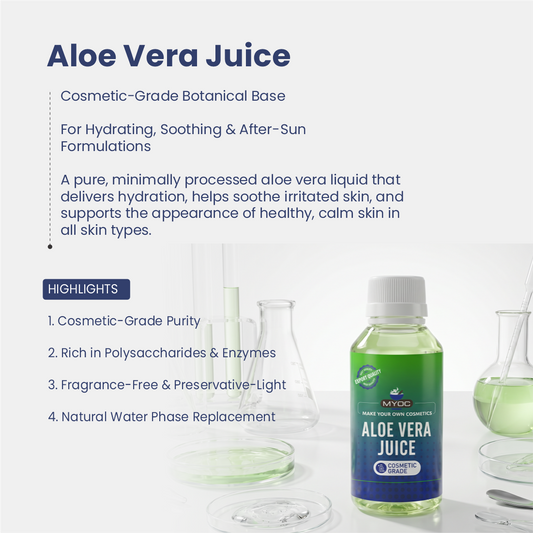 Aloe Vera Juice Cosmetic Grade Botanical Base for Skincare formulations