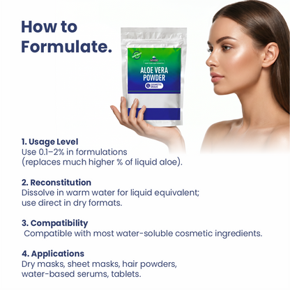 How to Use and Reconstitute Aloe Vera Powder in Cosmetic formulations