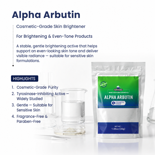 Alpha Arbutin Cosmetic Grade Skin Brightening Active for Even-Tone formulations
