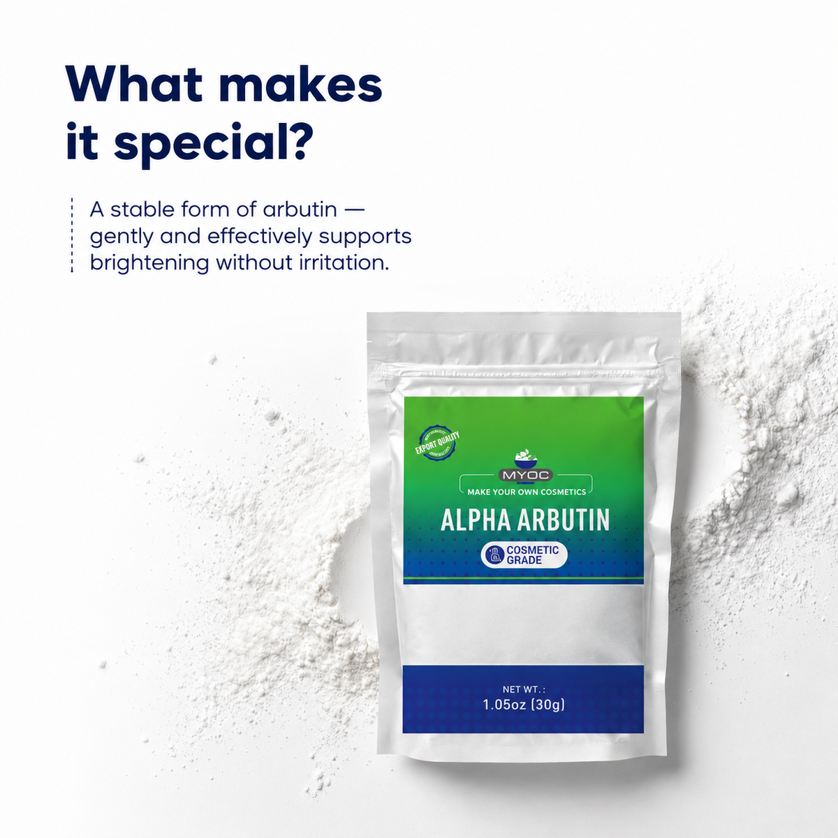 Alpha Arbutin Powder for Skin Brightening Cosmetic formulations