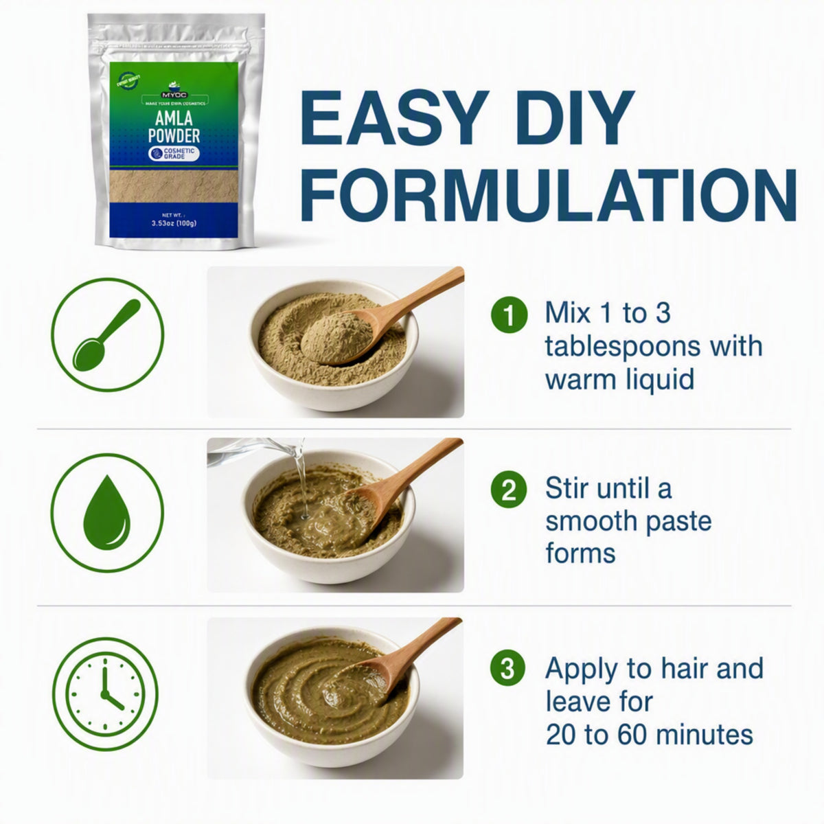 Amla Powder Easy DIY Hair Mask formulation and Application Guide