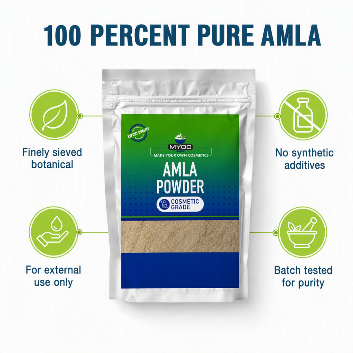 Pure Amla Powder Cosmetic Grade for Hair Care formulations