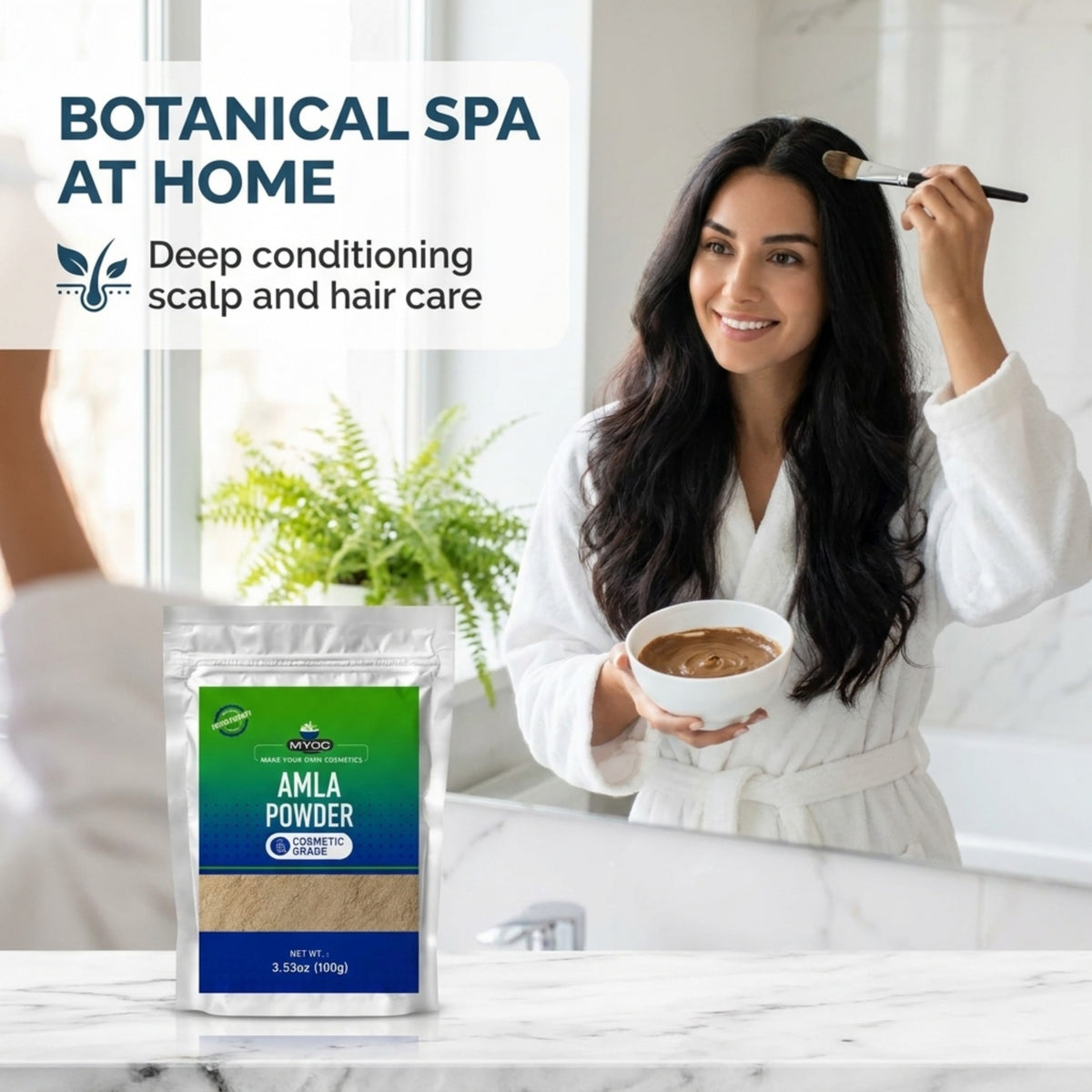 Amla Powder Botanical Hair and Scalp Care Mask for Home Use