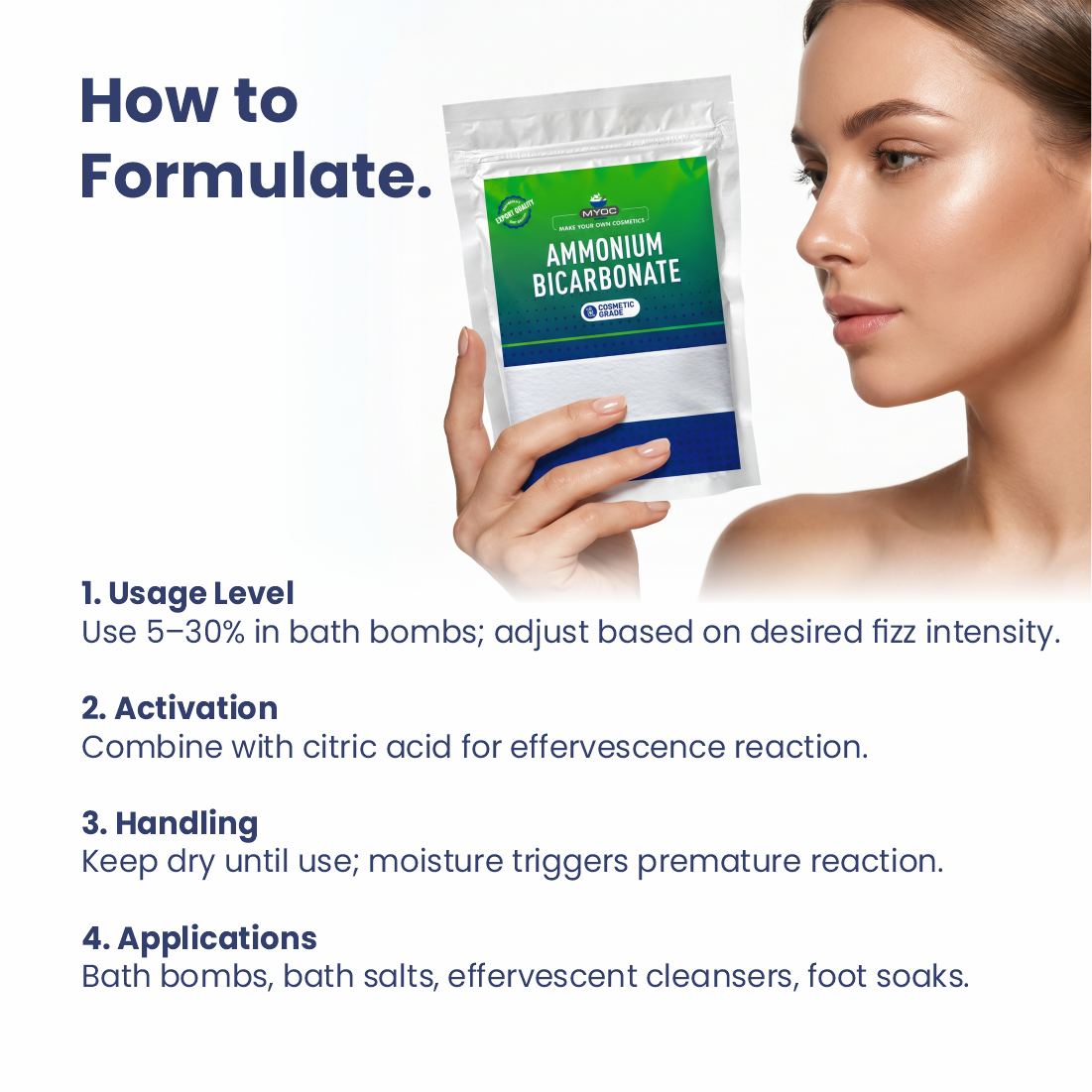 How to use Ammonium Bicarbonate in cosmetic formulations