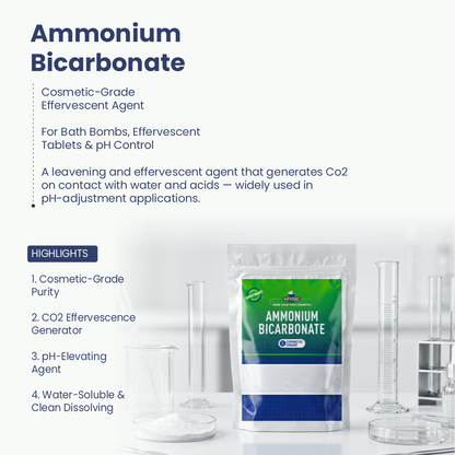 Ammonium Bicarbonate powder for cosmetic and personal care formulations