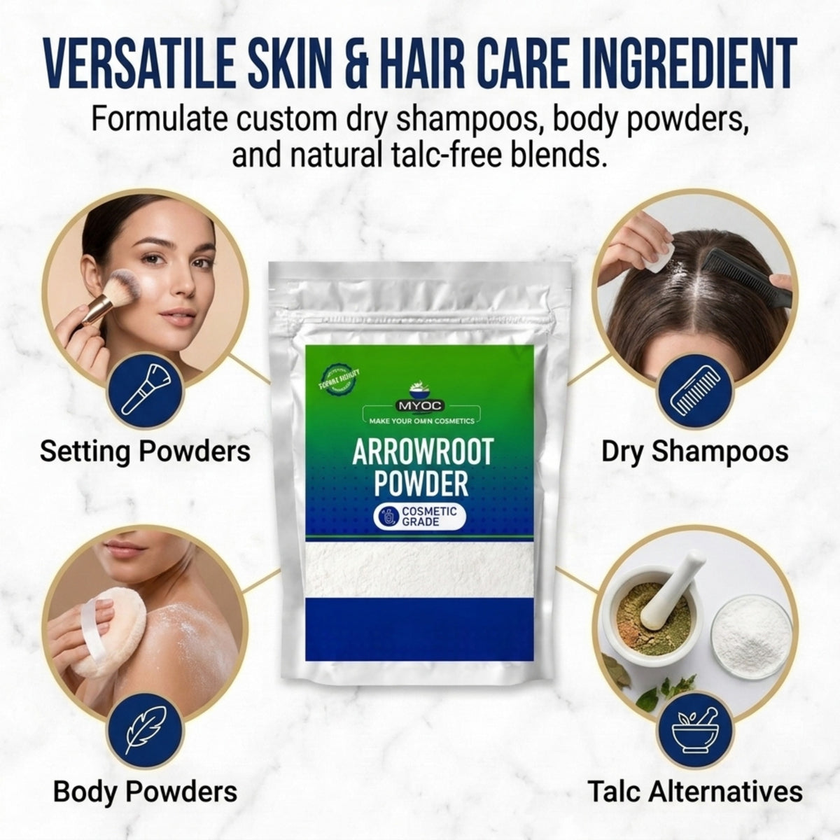 Arrowroot Powder key benefits for cosmetic formulations