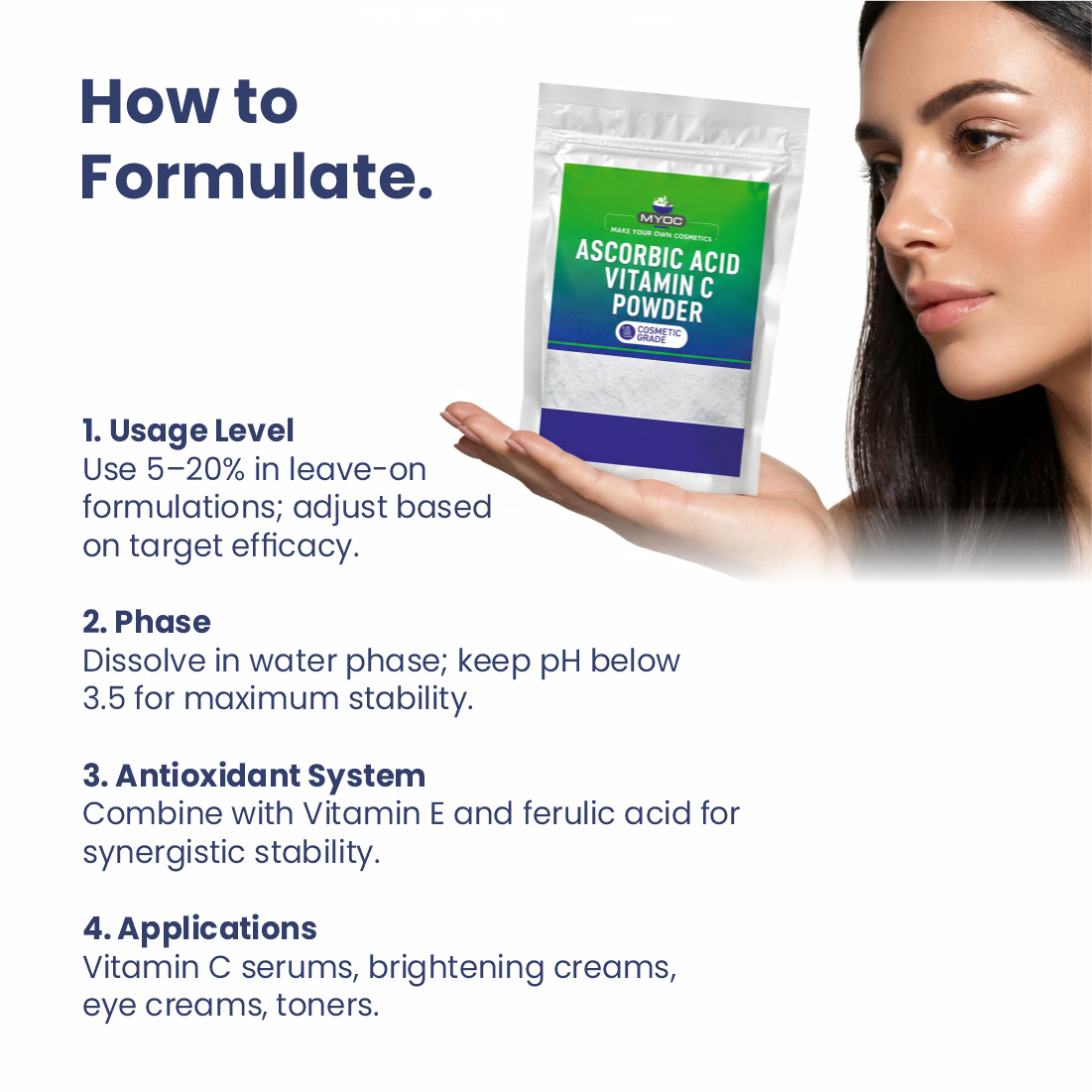 How to use Ascorbic Acid in cosmetic formulations
