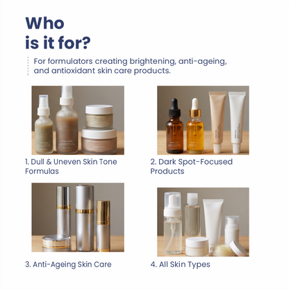 Ascorbic Acid applications in serums creams lotions and cosmetic products
