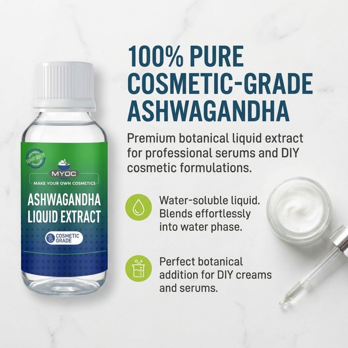 Ashwagandha Liquid Extract formulation properties and cosmetic applications