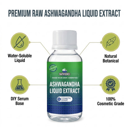 Ashwagandha Liquid Extract cosmetic formulation and raw material reference