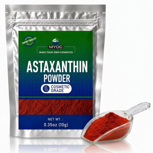 Astaxanthin powder cosmetic grade 10 g pouch with red powder
