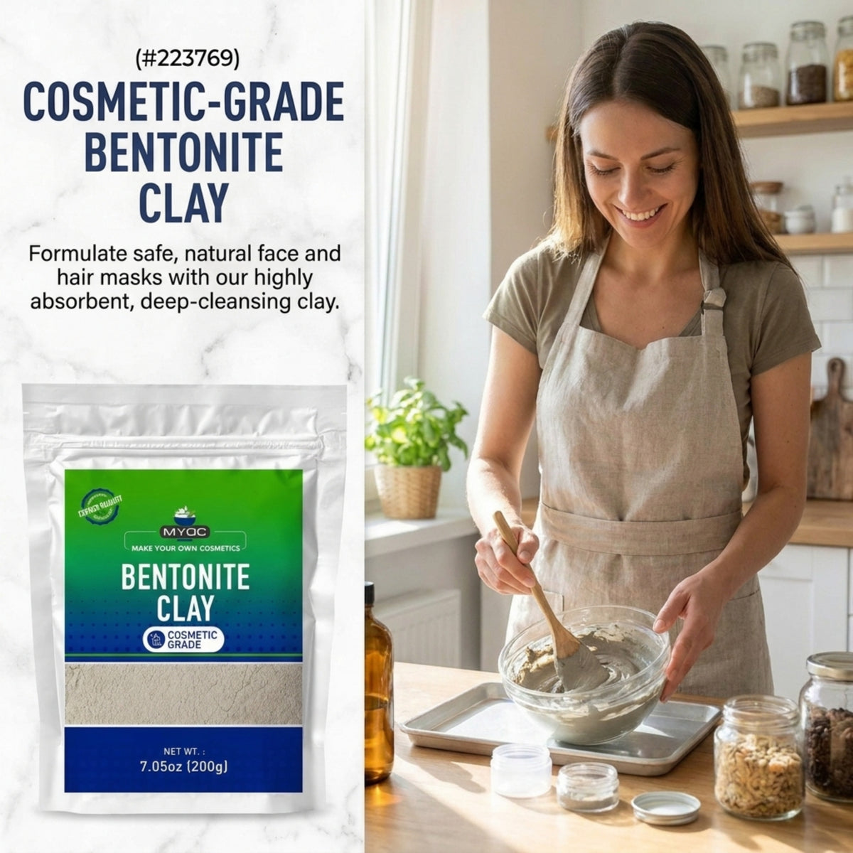 Bentonite Clay applications in skincare haircare masks and personal care products
