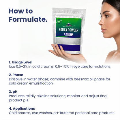 How to use Borax Powder in cosmetic formulations