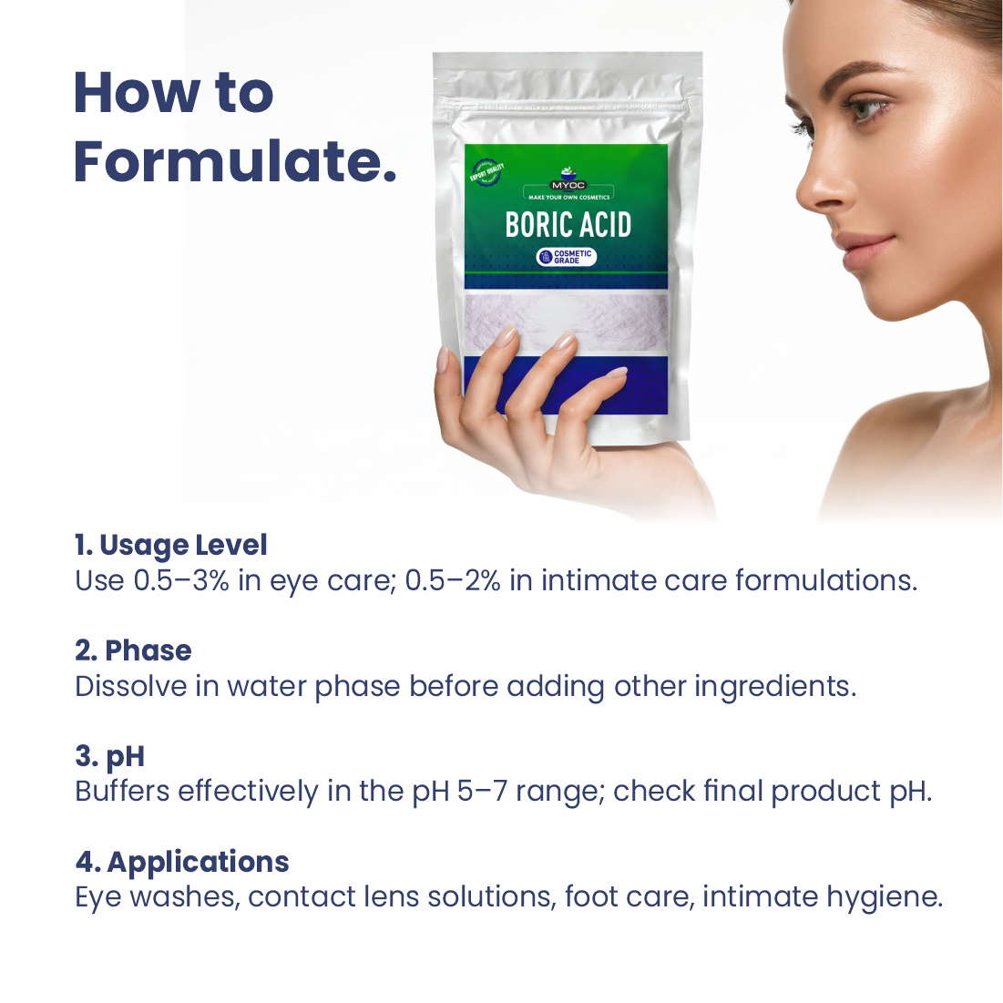 How to use Boric Acid in cosmetic formulations