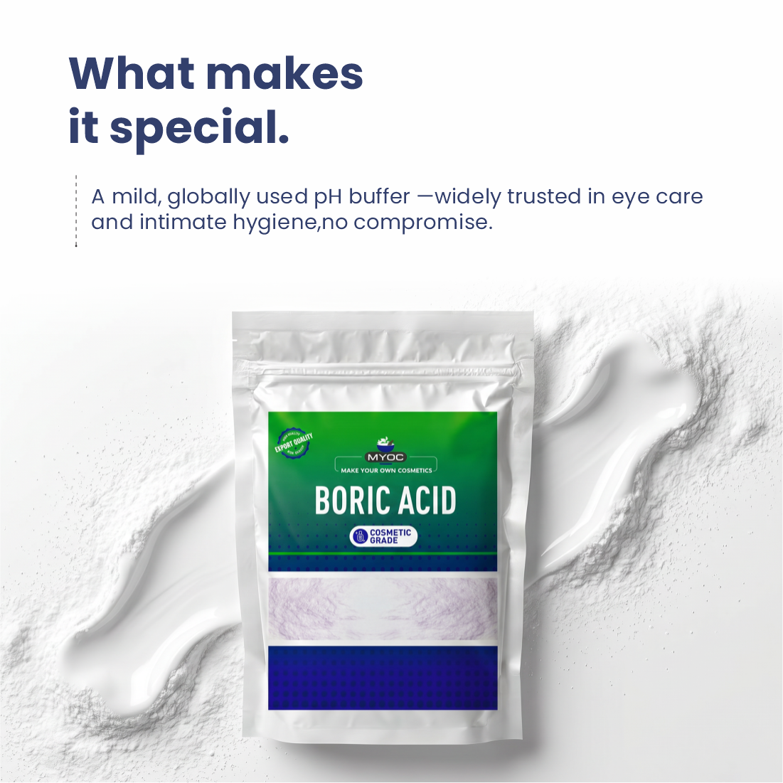 Boric Acid formulation properties and cosmetic applications