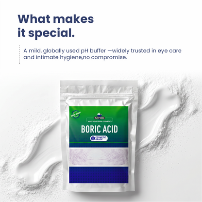 Boric Acid formulation properties and cosmetic applications