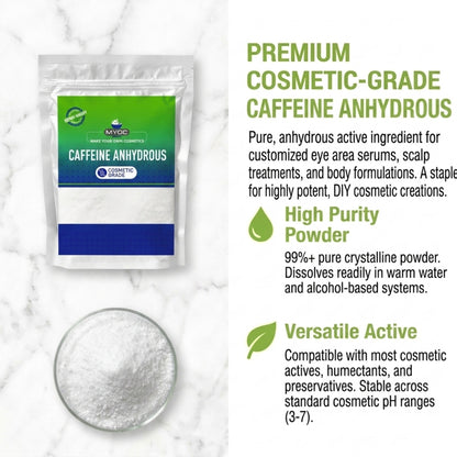 Caffeine Anhydrous ingredient for cosmetic and personal care formulations