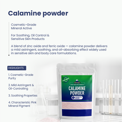 Calamine powder powder for cosmetic and personal care formulations