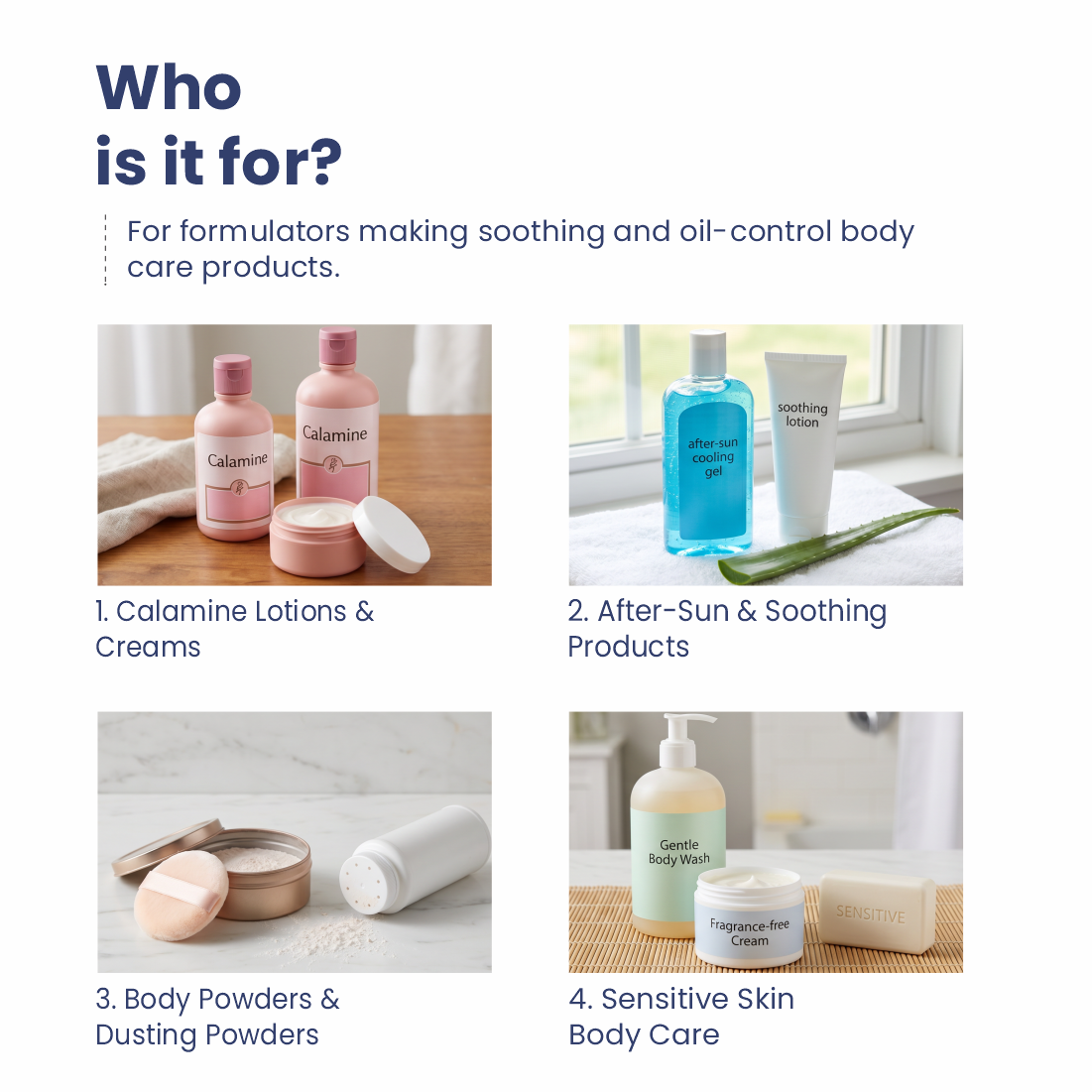Calamine powder applications in skincare haircare masks and personal care products