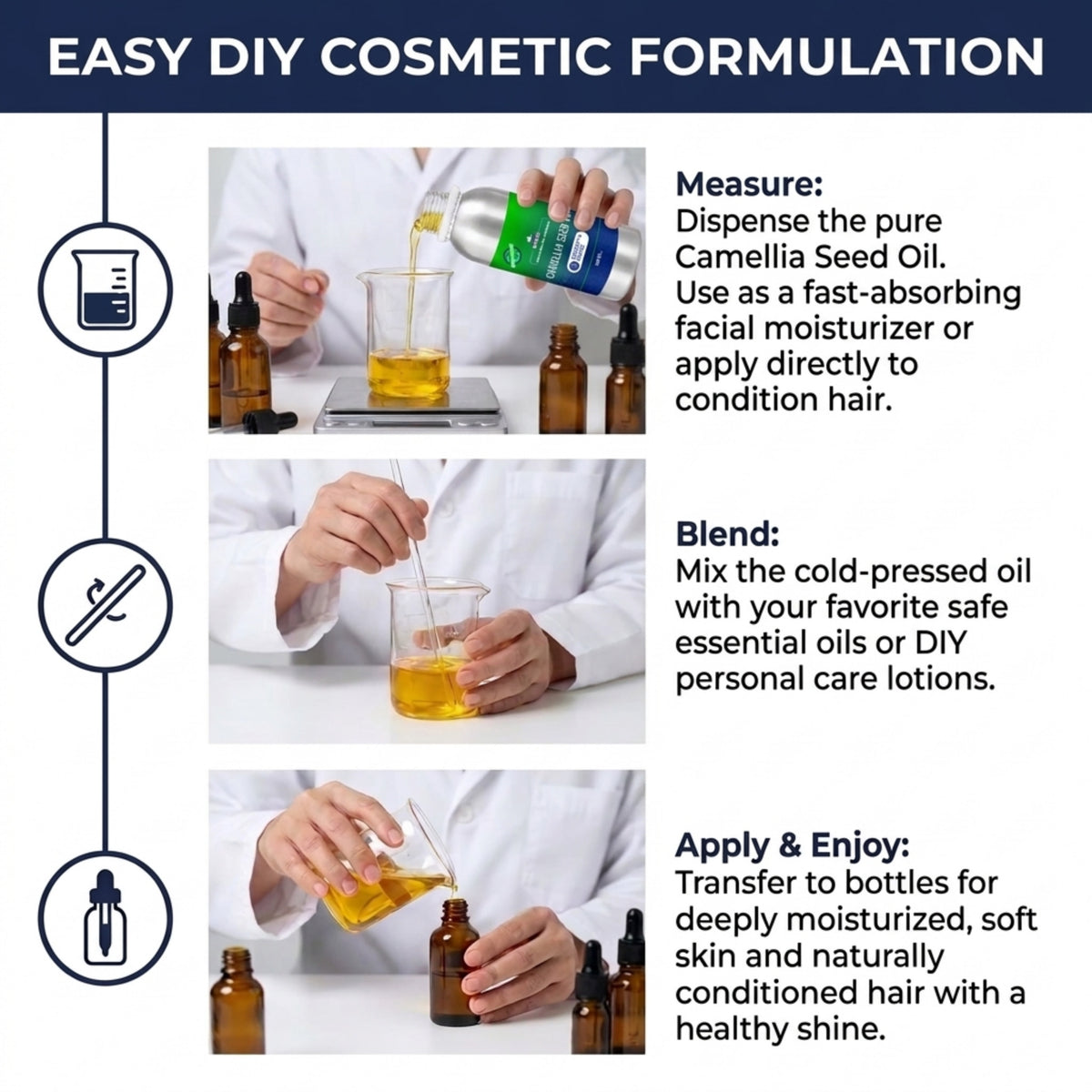 Camellia Seed Oil ingredient profile for skin and hair care formulations