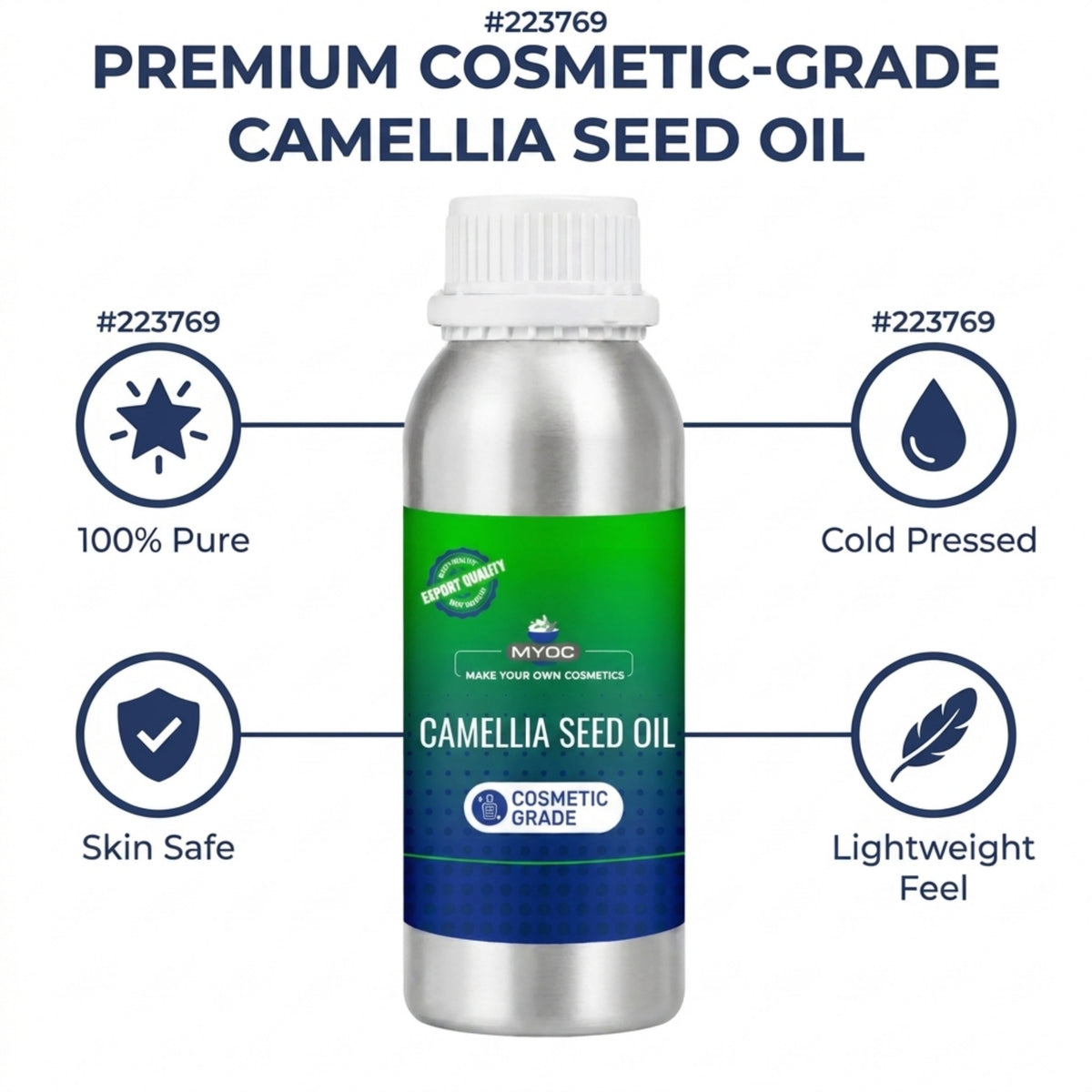 Camellia Seed Oil applications in skincare haircare and body care products