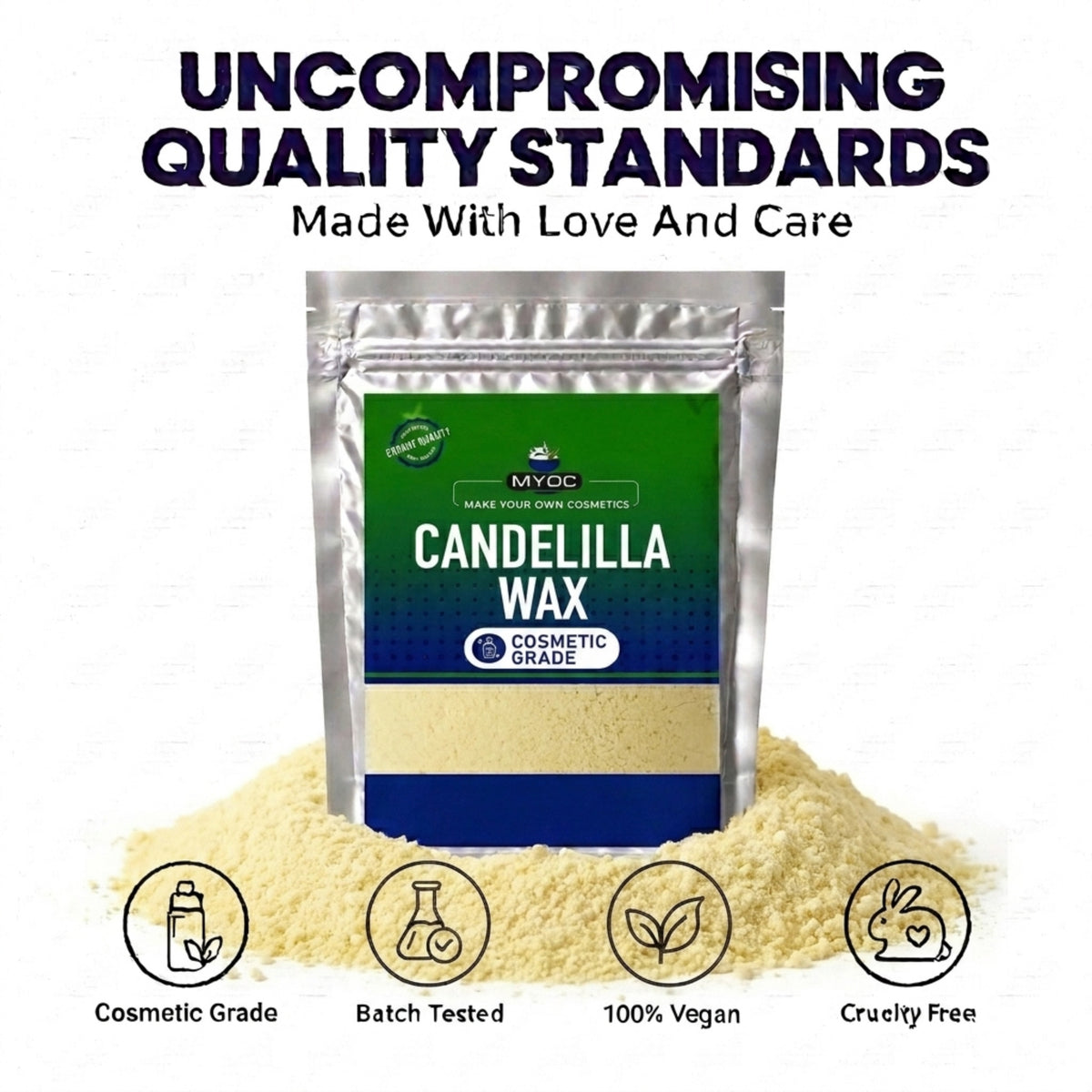 Candelilla Wax cosmetic formulation and raw material reference