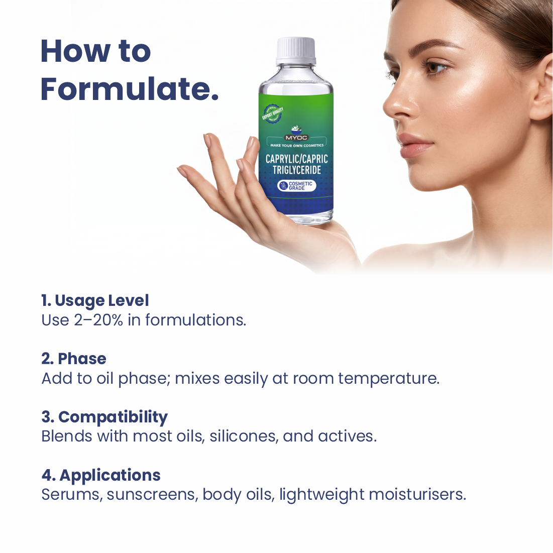 How to use Caprylic/Capric Triglyceride in cosmetic formulations