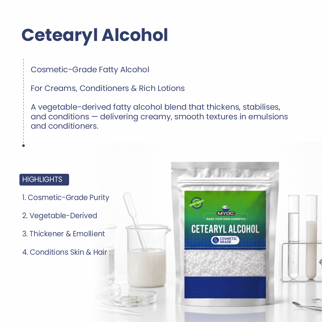 Cetearyl Alcohol ingredient for cosmetic and personal care formulations