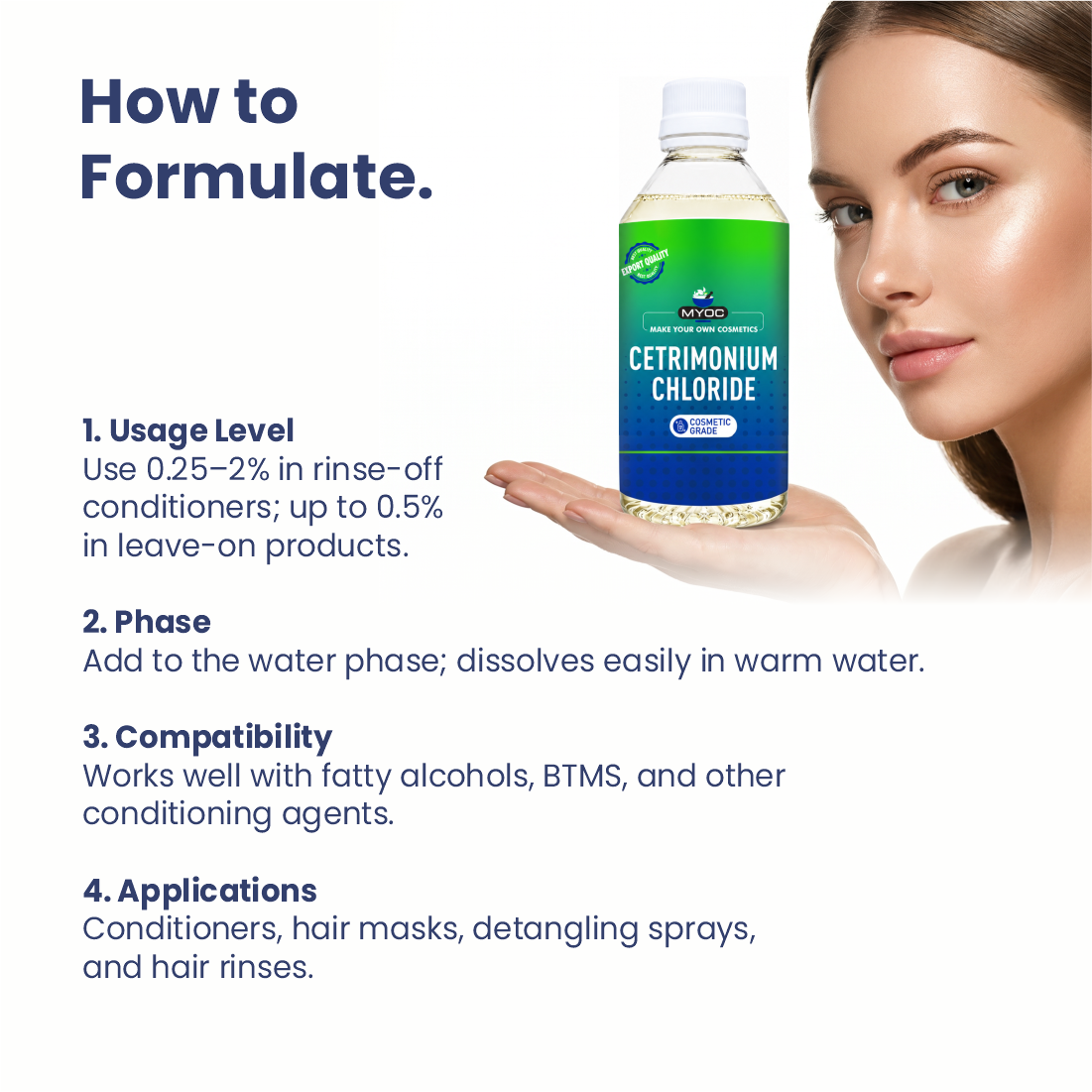 How to use Cetrimonium Chloride in cosmetic formulations