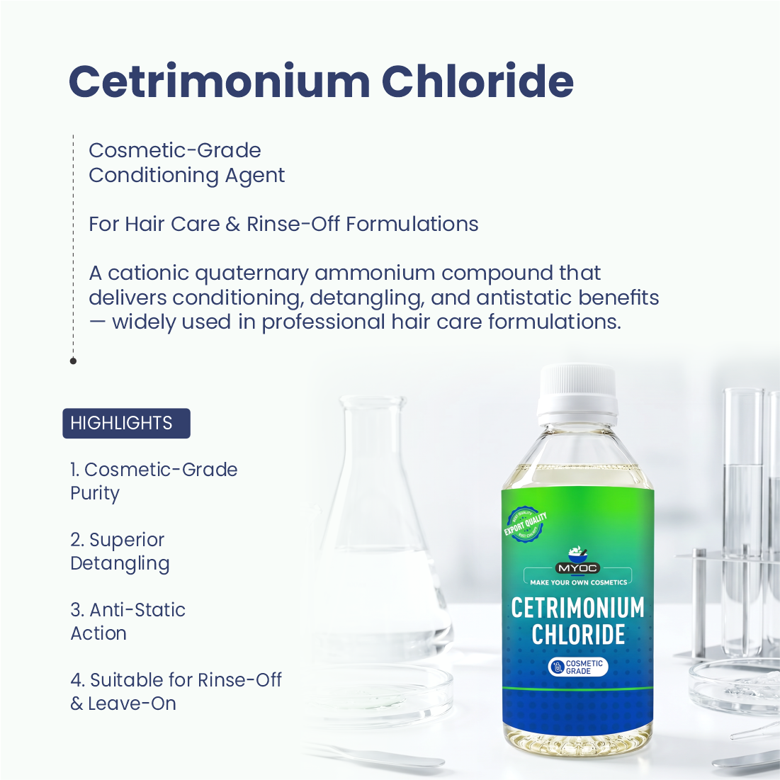 Cetrimonium Chloride ingredient for cosmetic and personal care formulations