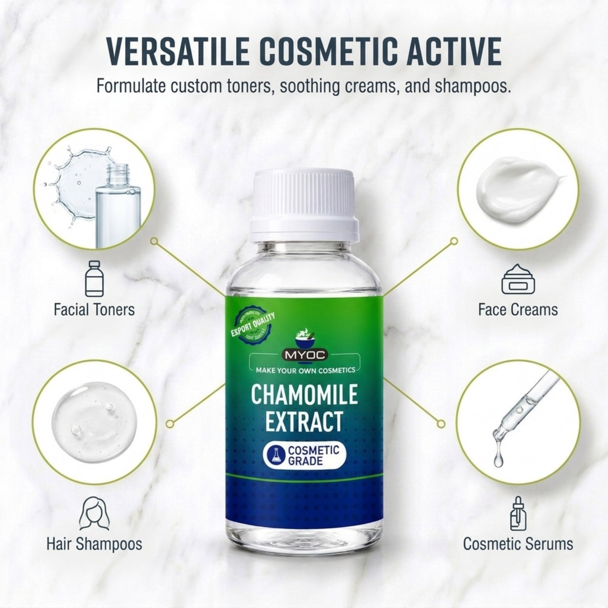 Chamomile Extract key benefits for skincare and haircare formulations