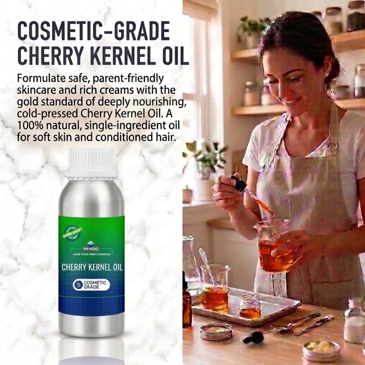 Cherry Kernel Oil applications in skincare haircare and body care products