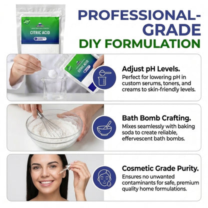 Citric Acid formulation properties and cosmetic applications