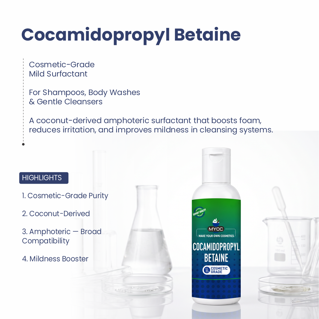 Cocamidopropyl Betaine ingredient for cosmetic and personal care formulations
