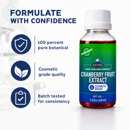 Cranberry Fruit Extract cosmetic formulation and raw material reference