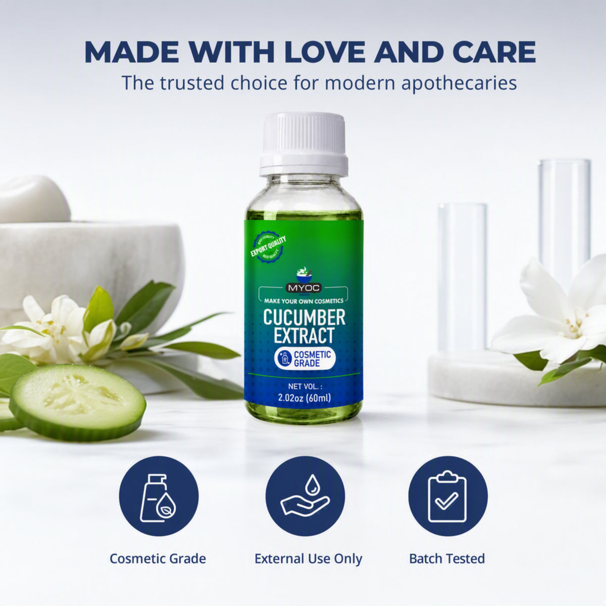 Cucumber Extract cosmetic formulation and raw material reference