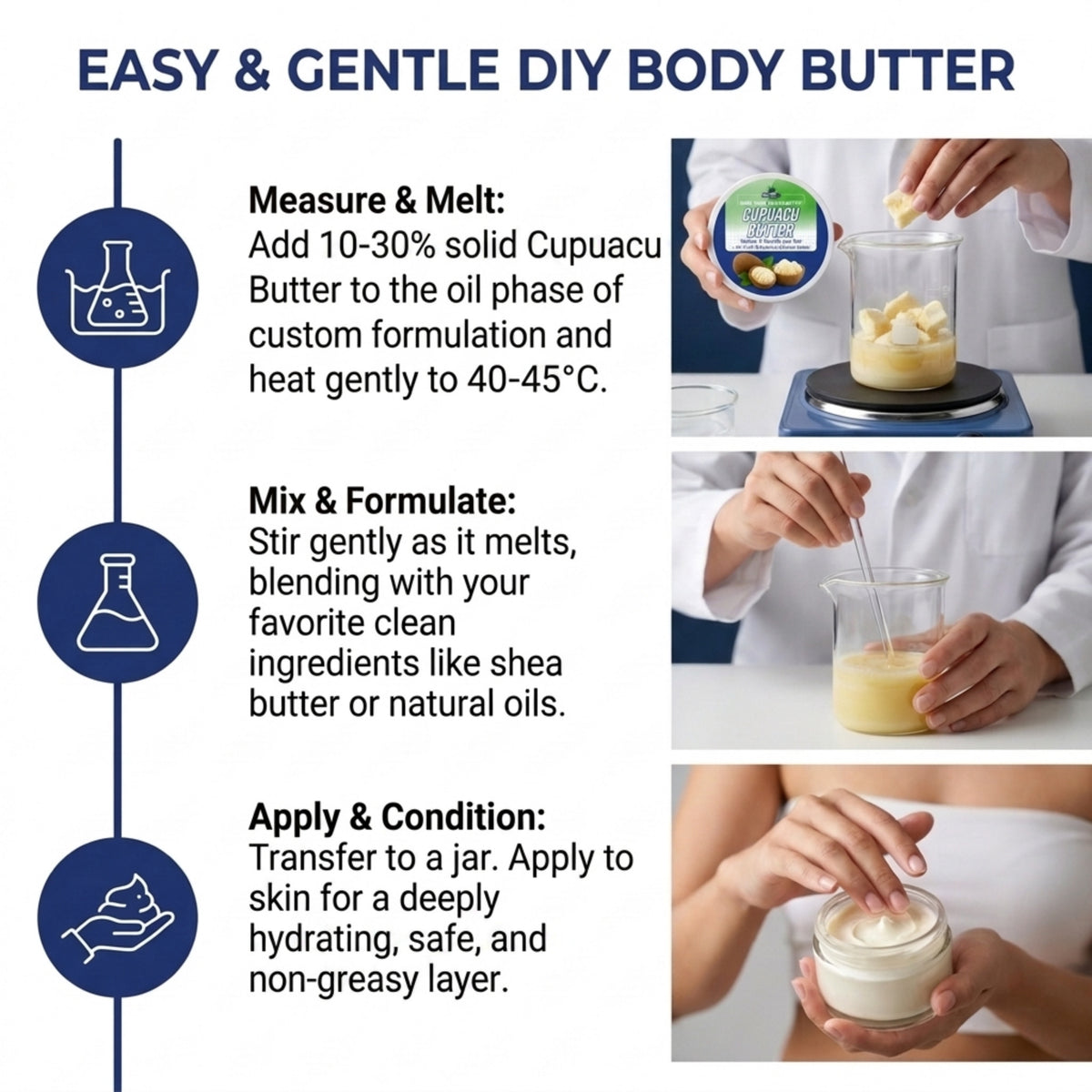 Cupuacu Butter texture and formulation properties