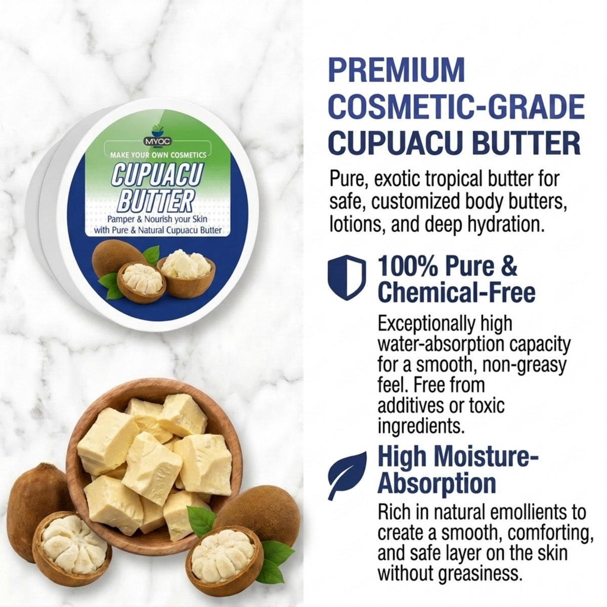 Cupuacu Butter cosmetic formulation and raw material reference